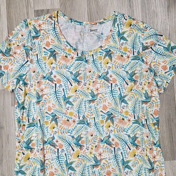 Duluth Trading Womens Dress Colorful Bird Knee Length XL - Picture 3 of 11